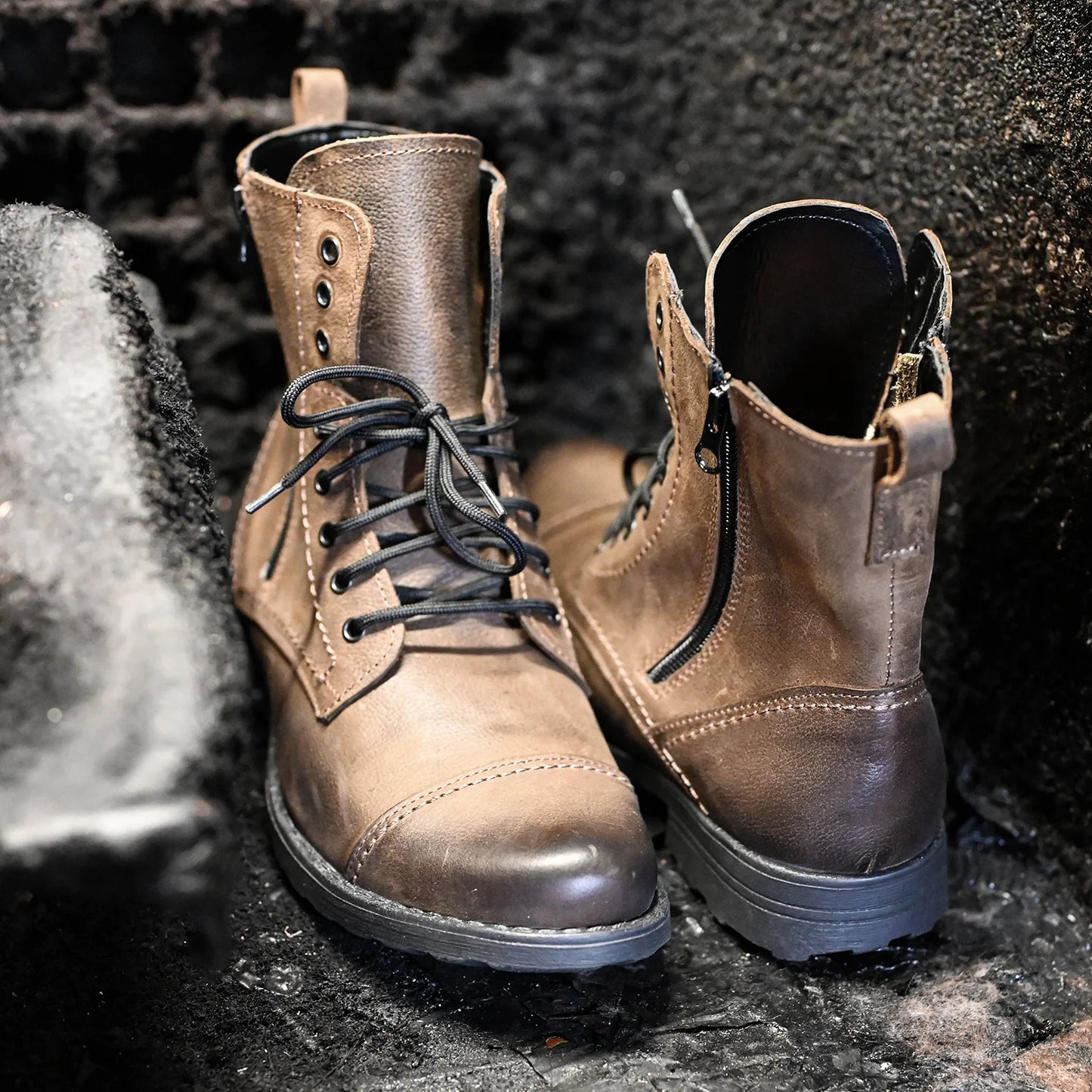 Pánské kožené boty Elegant Hnědé – ručně šité boty z italské kůže | KarolShoes