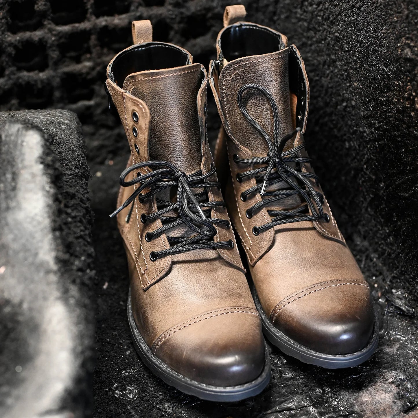 Pánské kožené boty Elegant Hnědé – ručně šité boty z italské kůže | KarolShoes