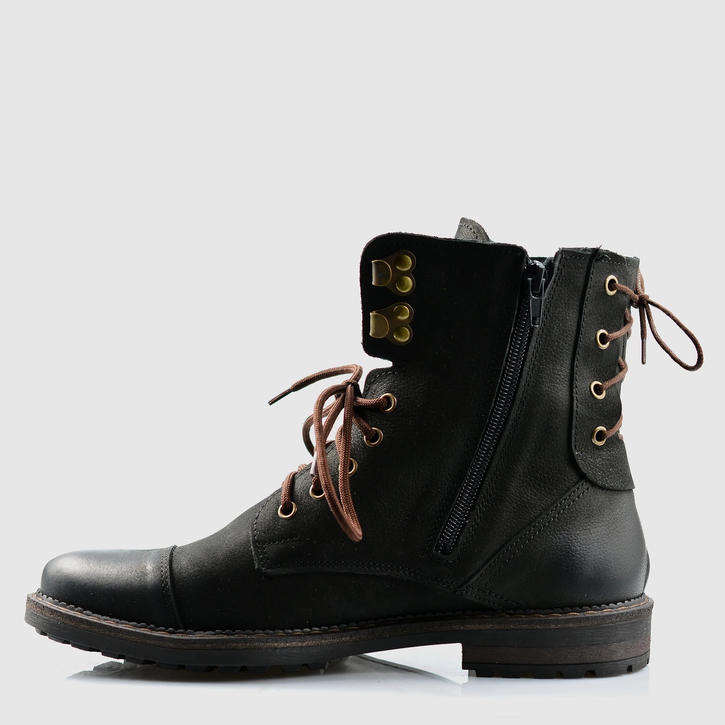 Pánské boty Marc – ručně šité černé kožené šněrovací boty | KarolShoes