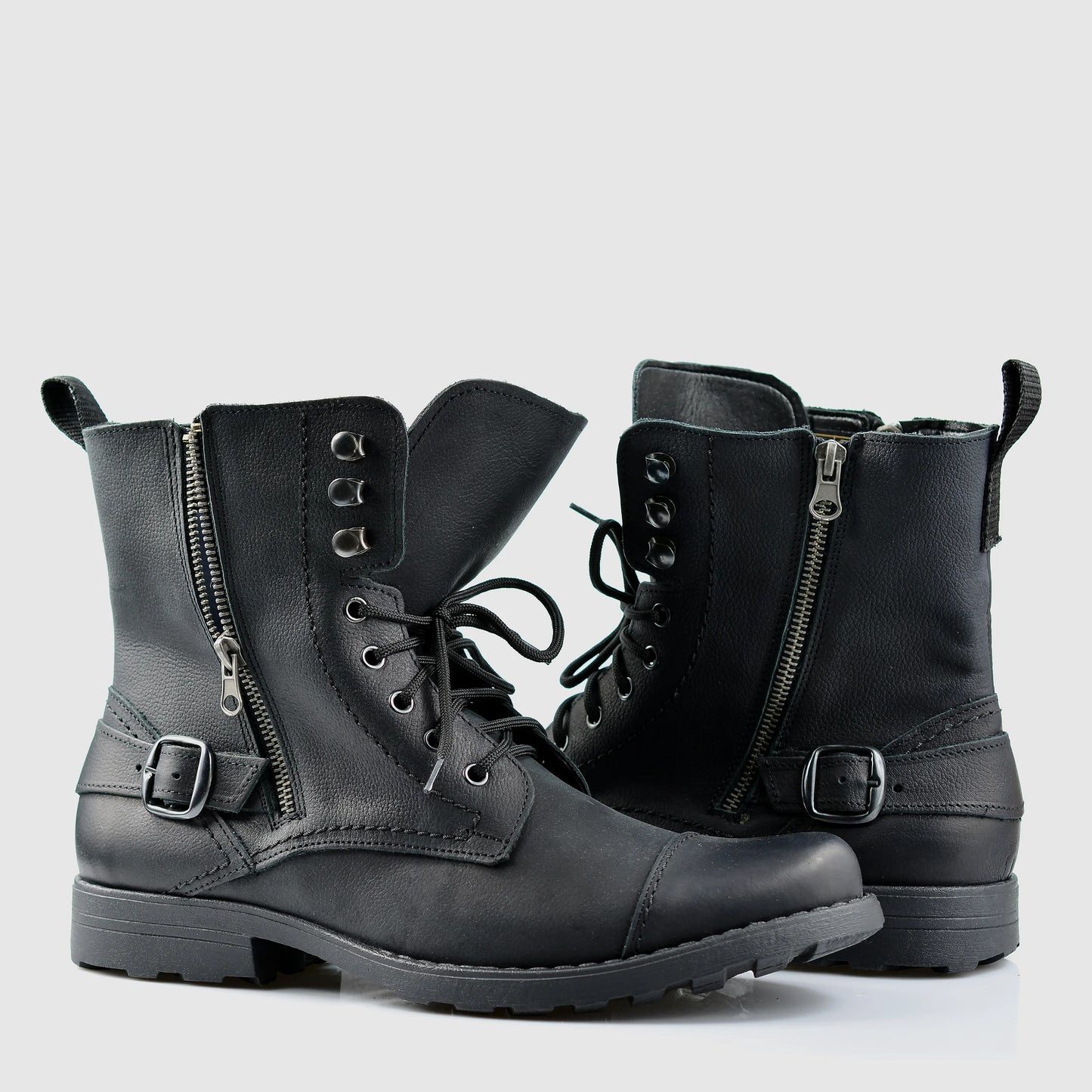 Pánské kožené boty Alex – ručně šité černé boty | KarolShoes