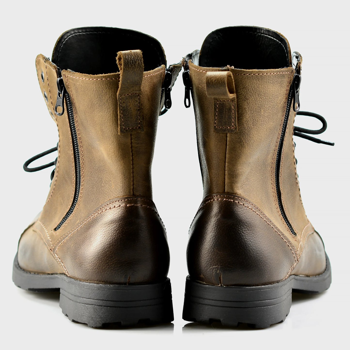 Pánské kožené boty Elegant Hnědé – ručně šité boty z italské kůže | KarolShoes