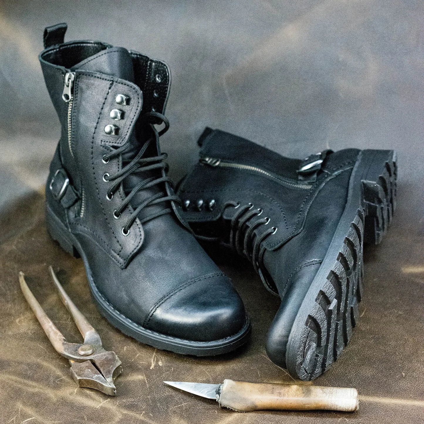 Pánské kožené boty Alex – ručně šité černé boty | KarolShoes