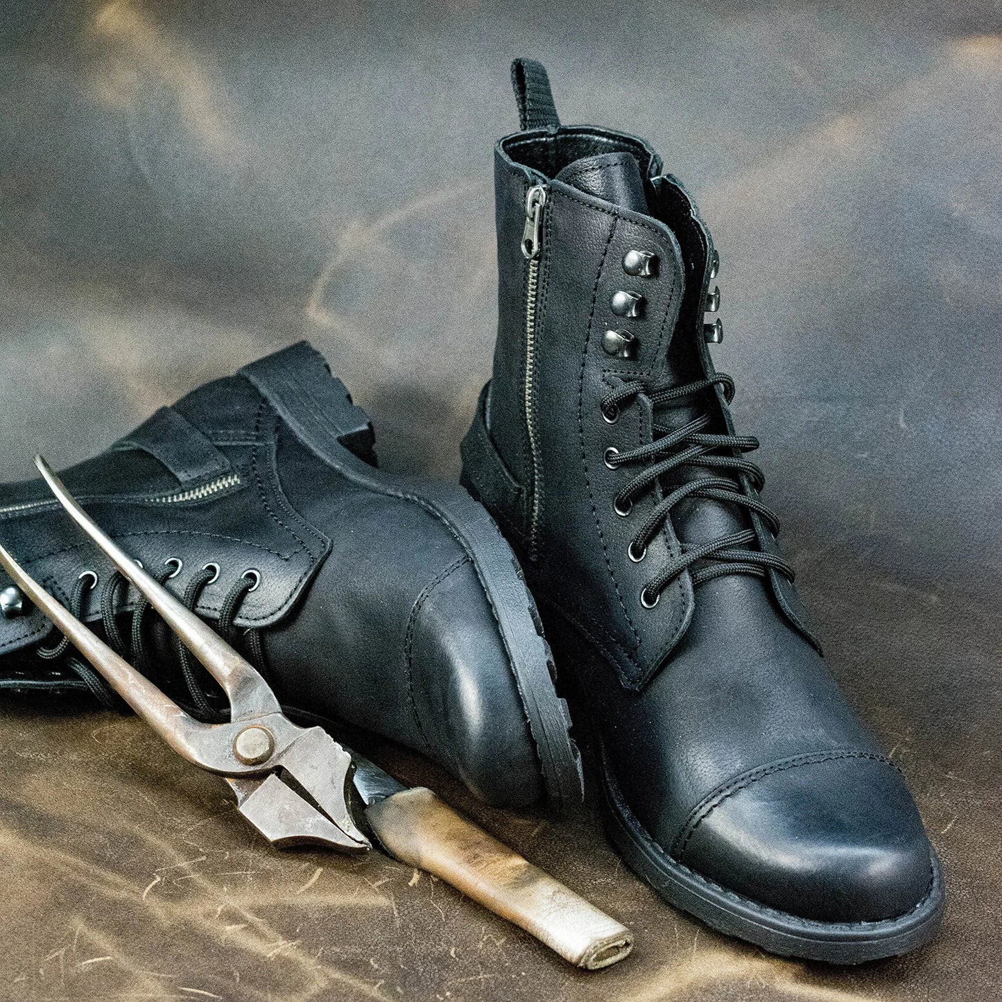Pánské kožené boty Alex – ručně šité černé boty | KarolShoes