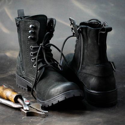 Black Leather Women’s Ankle Boots – Aria | KarolShoes