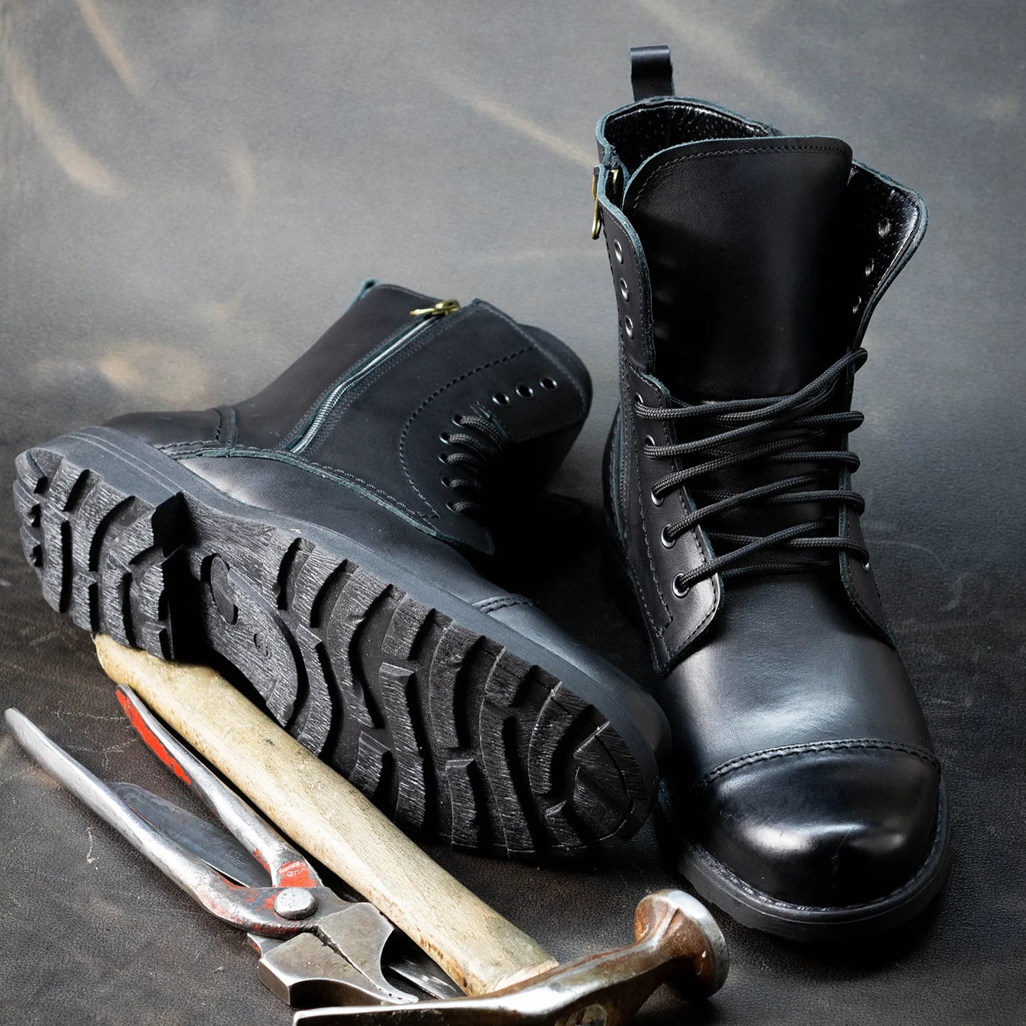 Handmade Black Leather Men’s Boots – Elegant | KarolShoes