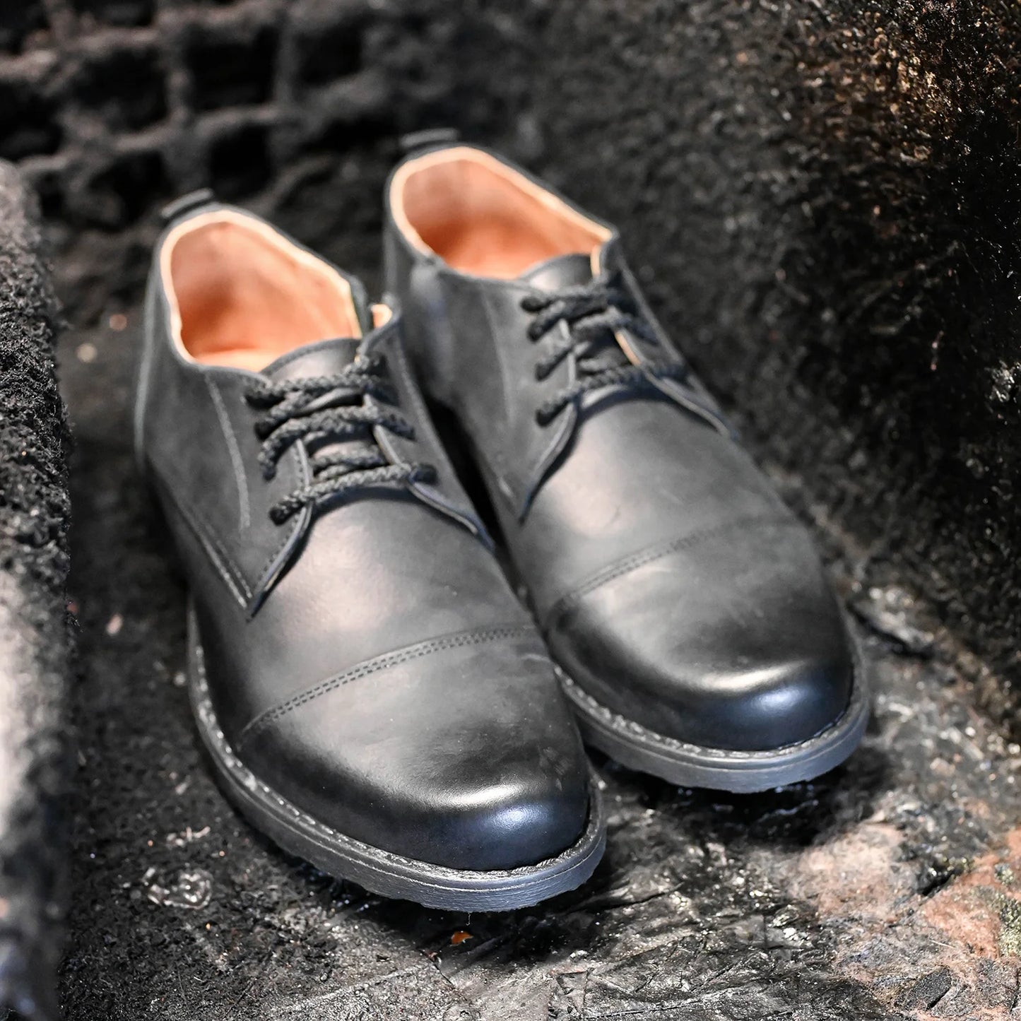 Black Leather Men’s Derby Shoes – Paul | KarolShoes