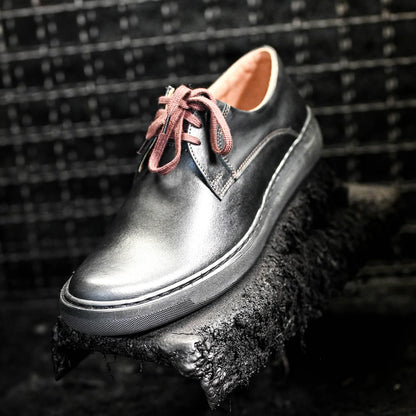 Black Leather Men’s Casual Shoes – Luca | KarolShoes