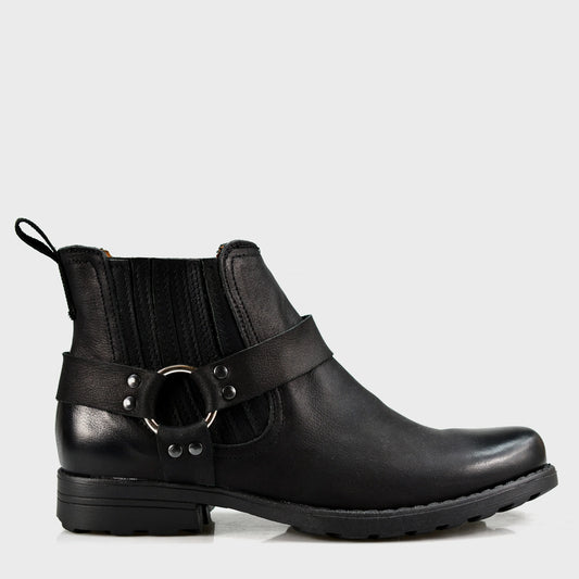 Pánské kožené boty Aston – ručně šité černé kowbojské boty | KarolShoes