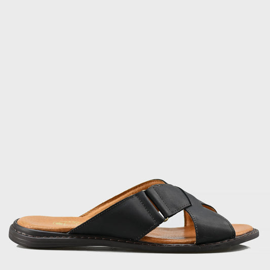 Pánské kožené pantofle Nero – ručně šité černé | KarolShoes