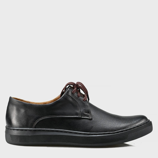 Pánské kožené polobotky Luca – ručně šité černé | KarolShoes