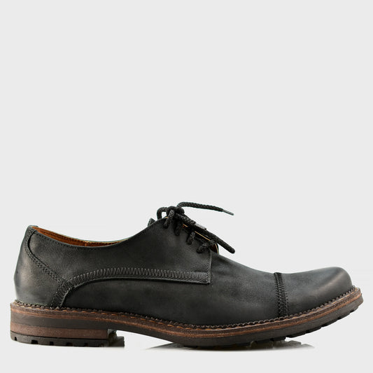 Pánské kožené derby polobotky Mauro – ručně šité | KarolShoes
