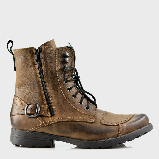 Motocyklové boty All Ride Blake Hnědé – ručně šité z italské kůže | KarolShoes