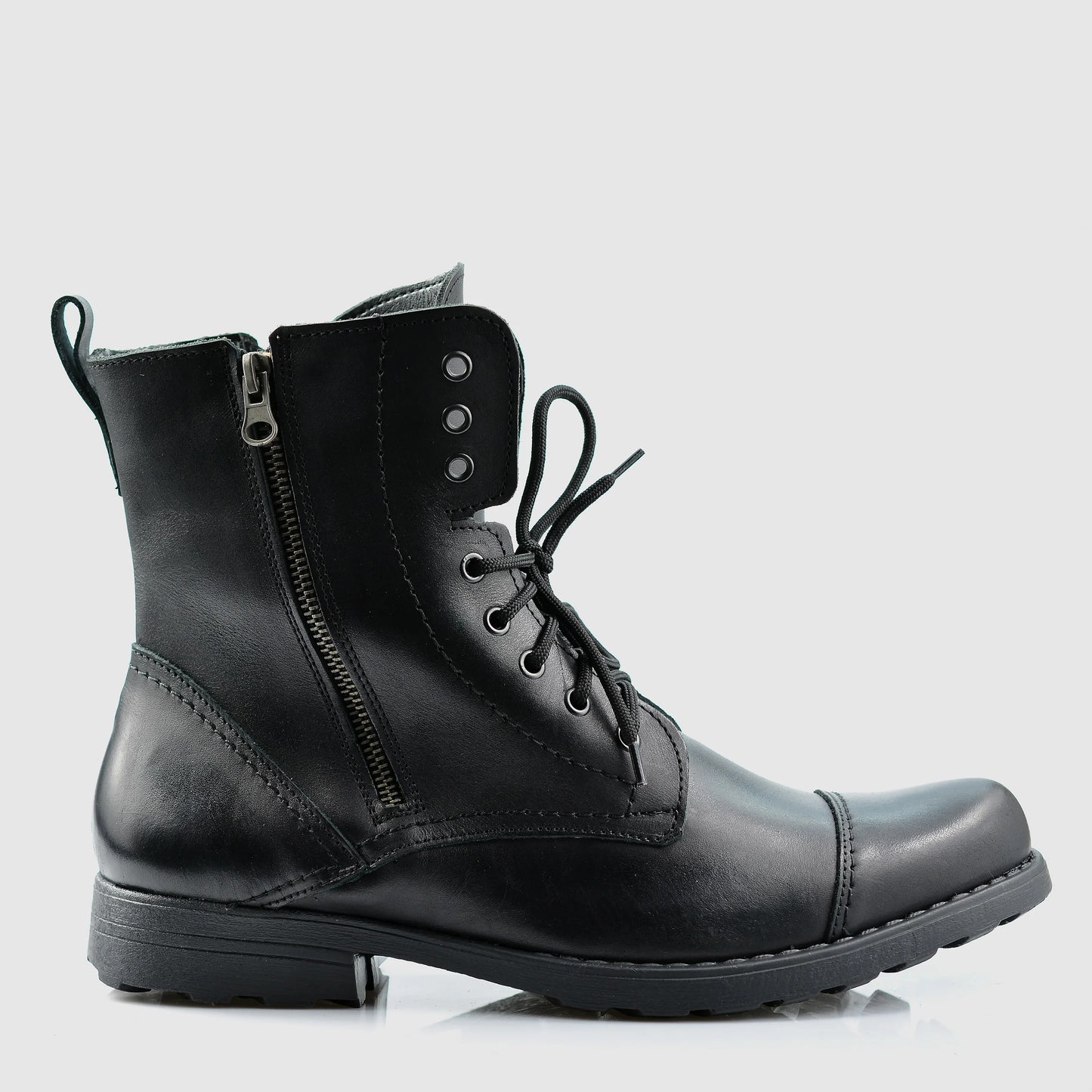 Handmade Black Leather Men’s Boots – Elegant | KarolShoes