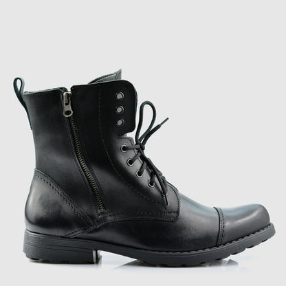 Handmade Black Leather Men’s Boots – Elegant | KarolShoes