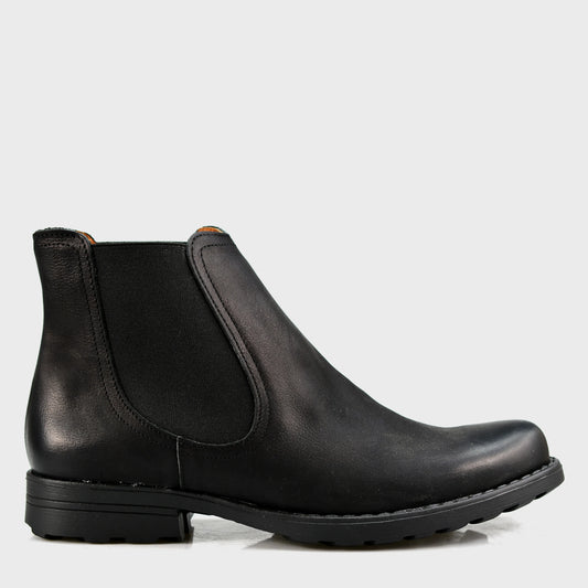 Pánské kožené boty York – ručně šité černé kotníkové boty | KarolShoes
