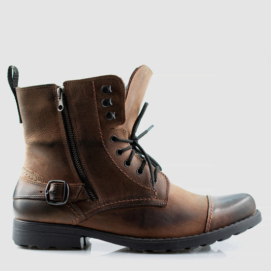 Pánské kožené boty Alex – ručně šité hnědé boty | KarolShoes