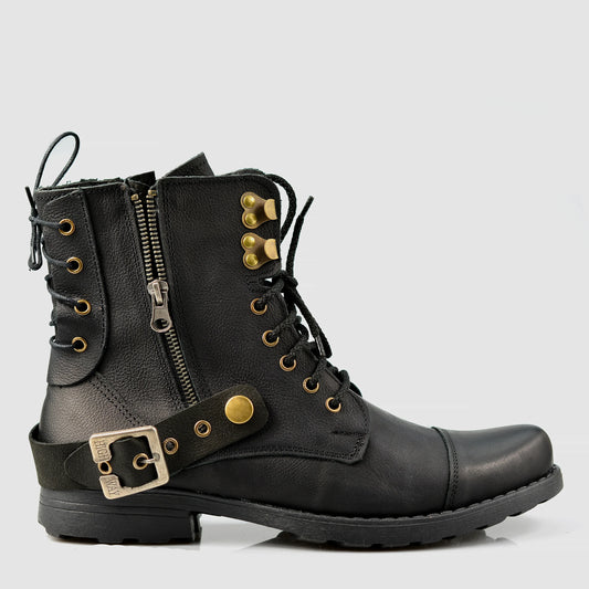 Pánské kožené boty Maron – ručně šité černé boty | KarolShoes