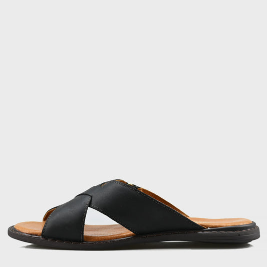 Pánské kožené pantofle Nero – ručně šité černé | KarolShoes