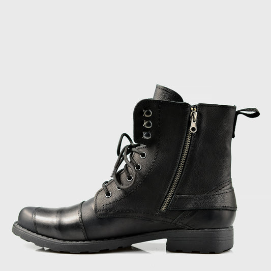 Motocyklové boty All Ride Blake – ručně šité černé boty z italské kůže | KarolShoes