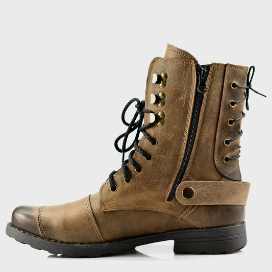 Motocyklové boty All Ride Sonny Hnědé – ručně šité z italské kůže | KarolShoes