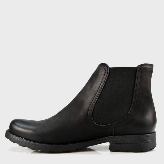 Pánské kožené boty York – ručně šité černé kotníkové boty | KarolShoes