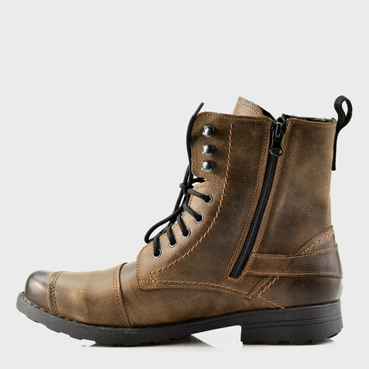 Motocyklové boty All Ride Blake Hnědé – ručně šité z italské kůže | KarolShoes