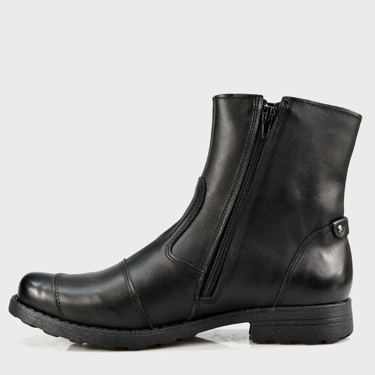 Motocyklové boty All Ride Bruce – ručně šité černé boty z italské kůže | KarolShoes