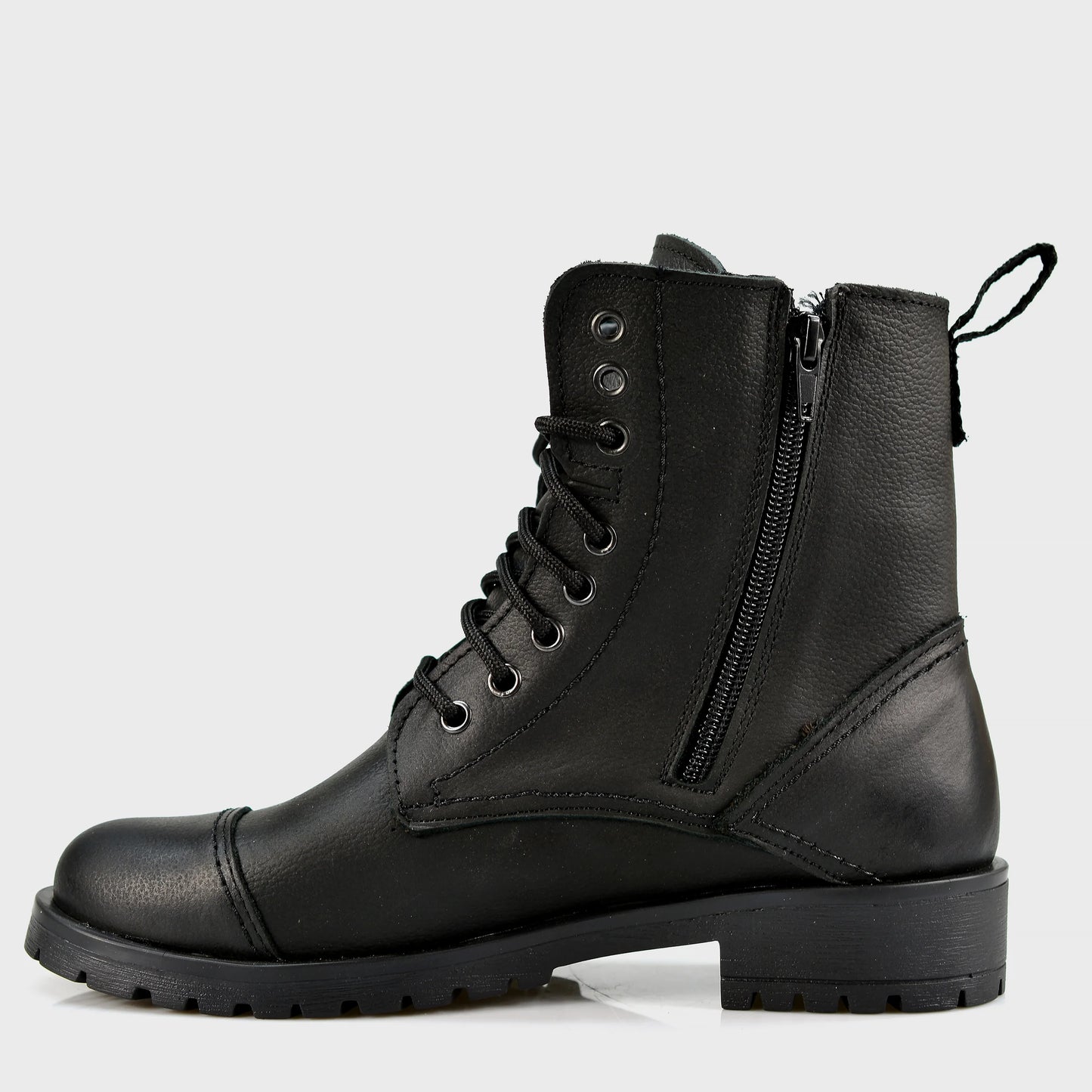 Black Leather Women’s Ankle Boots – Ella | KarolShoes