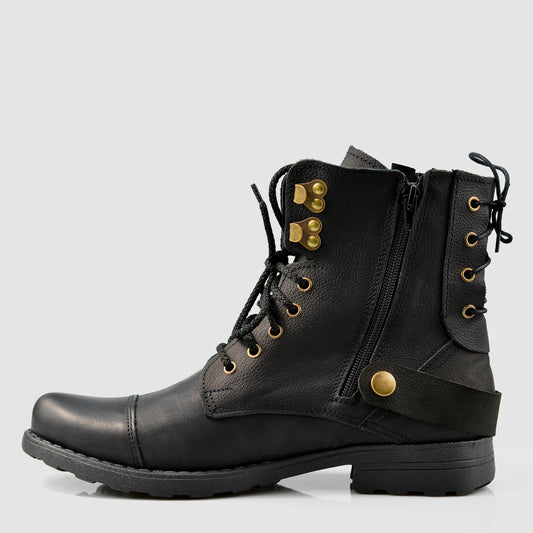Pánské kožené boty Maron – ručně šité černé boty | KarolShoes