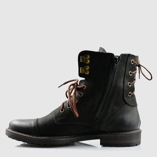 Pánské boty Marc – ručně šité černé kožené šněrovací boty | KarolShoes