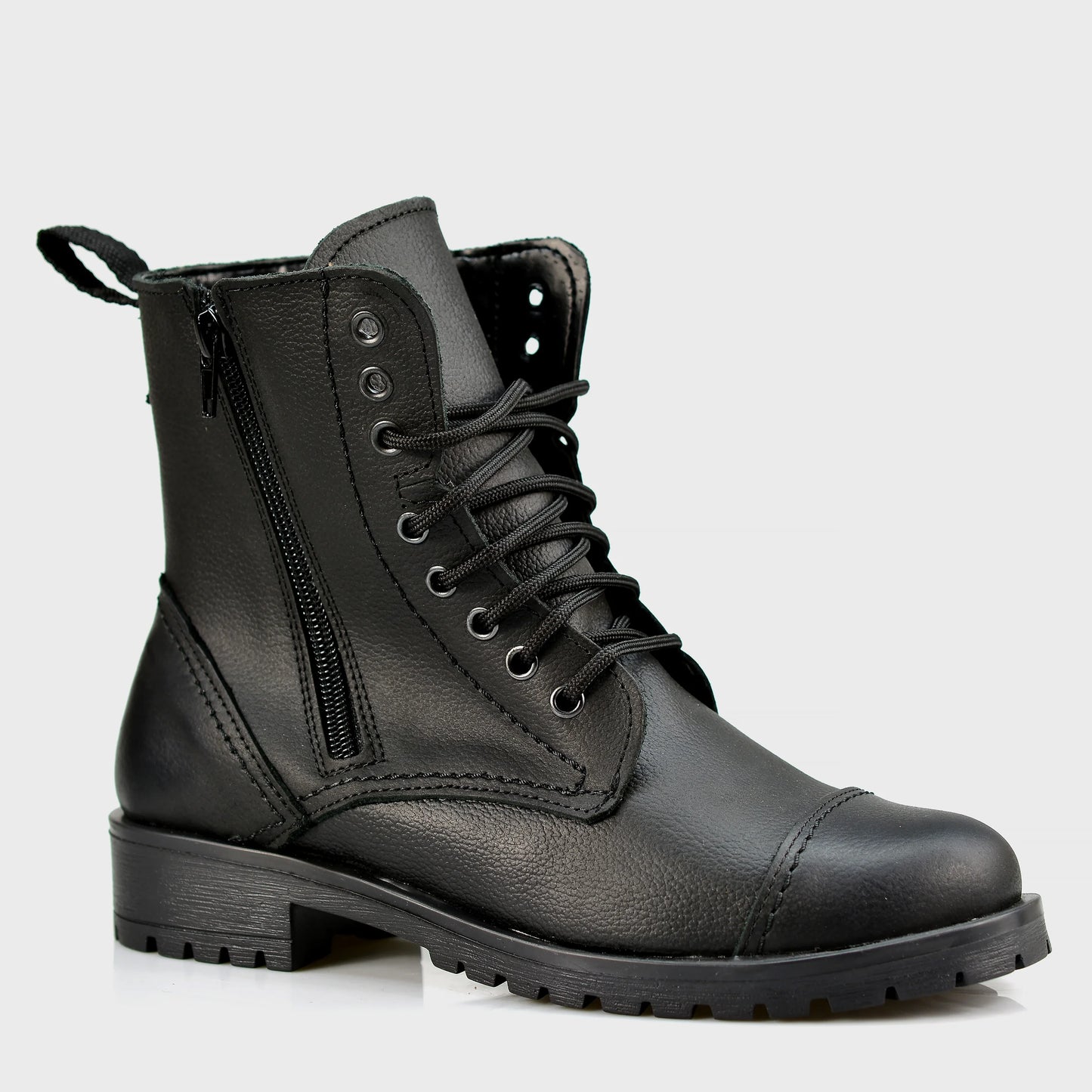 Black Leather Women’s Ankle Boots – Ella | KarolShoes