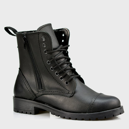 Black Leather Women’s Ankle Boots – Ella | KarolShoes