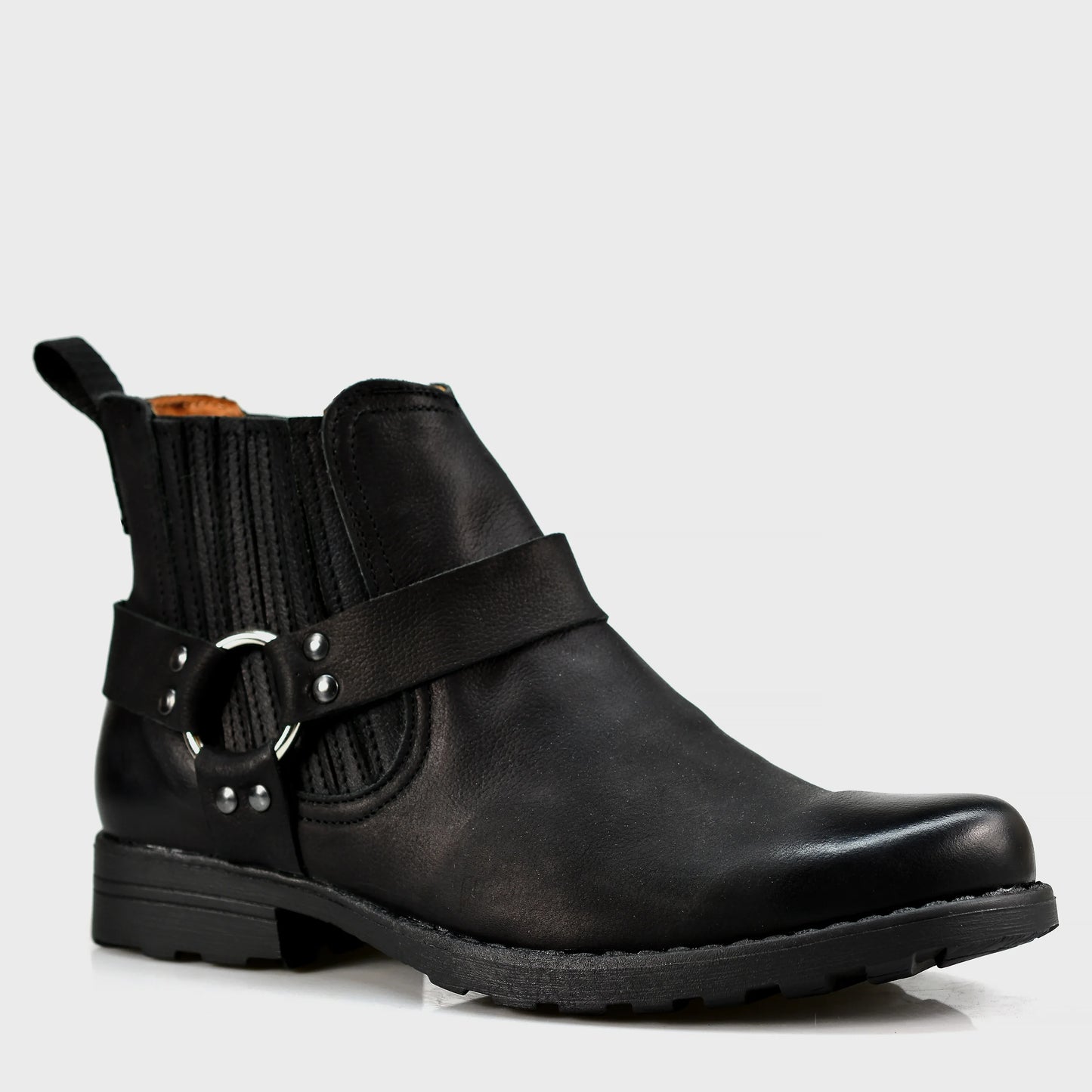 Pánské kožené boty Aston – ručně šité černé kowbojské boty | KarolShoes