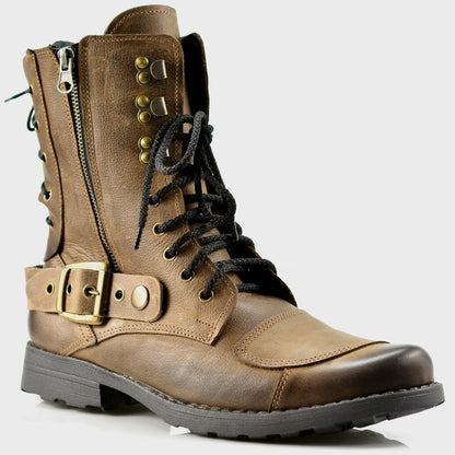 Motocyklové boty All Ride Sonny Hnědé – ručně šité z italské kůže | KarolShoes