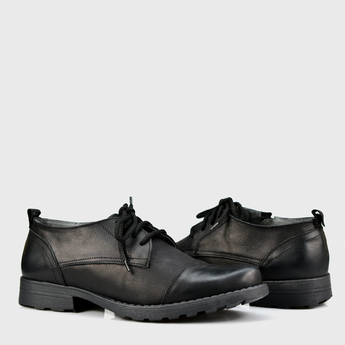 Black Leather Men’s Derby Shoes – Paul | KarolShoes