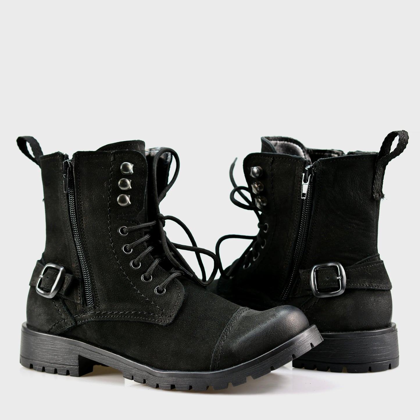 Black Leather Women’s Ankle Boots – Aria | KarolShoes