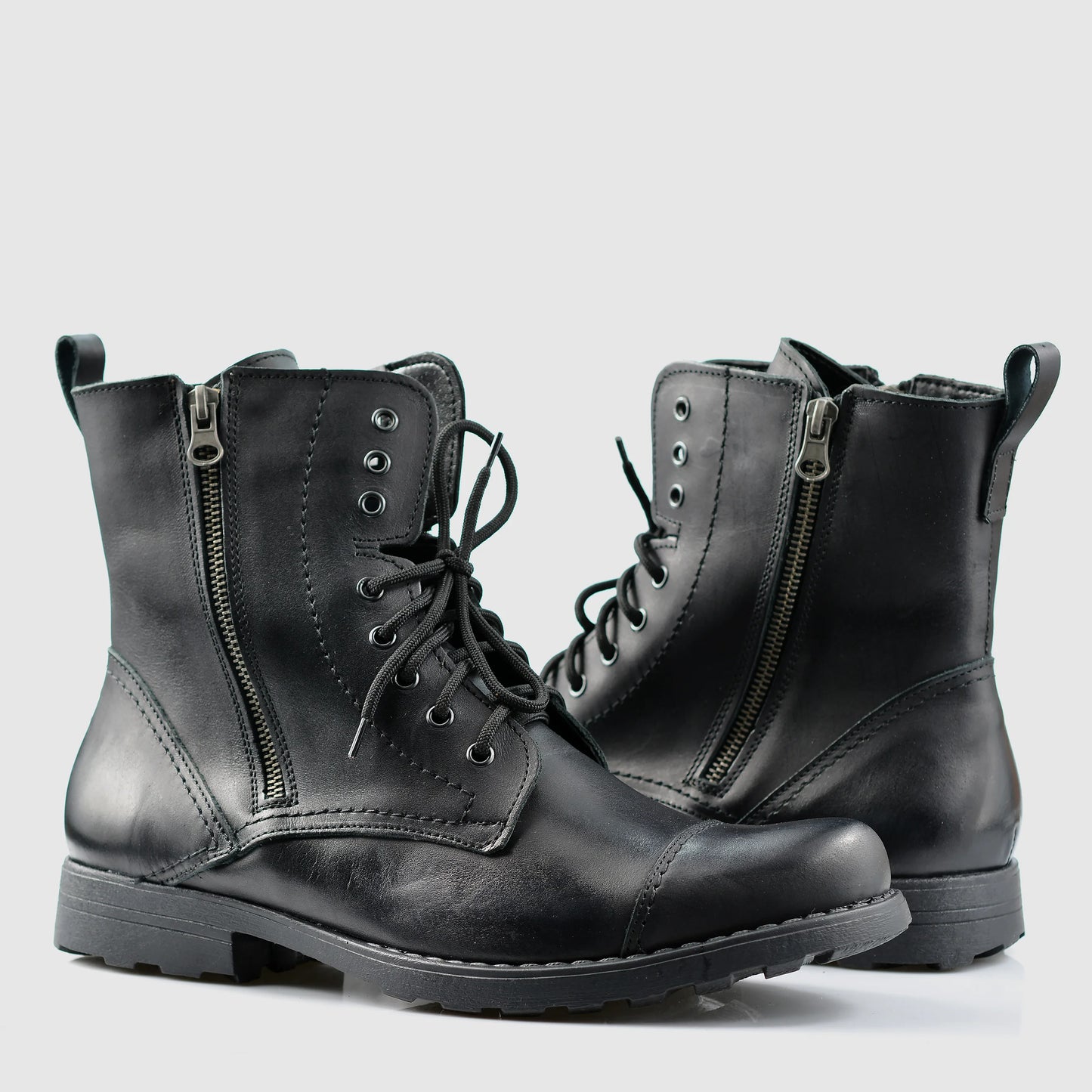 Handmade Black Leather Men’s Boots – Elegant | KarolShoes
