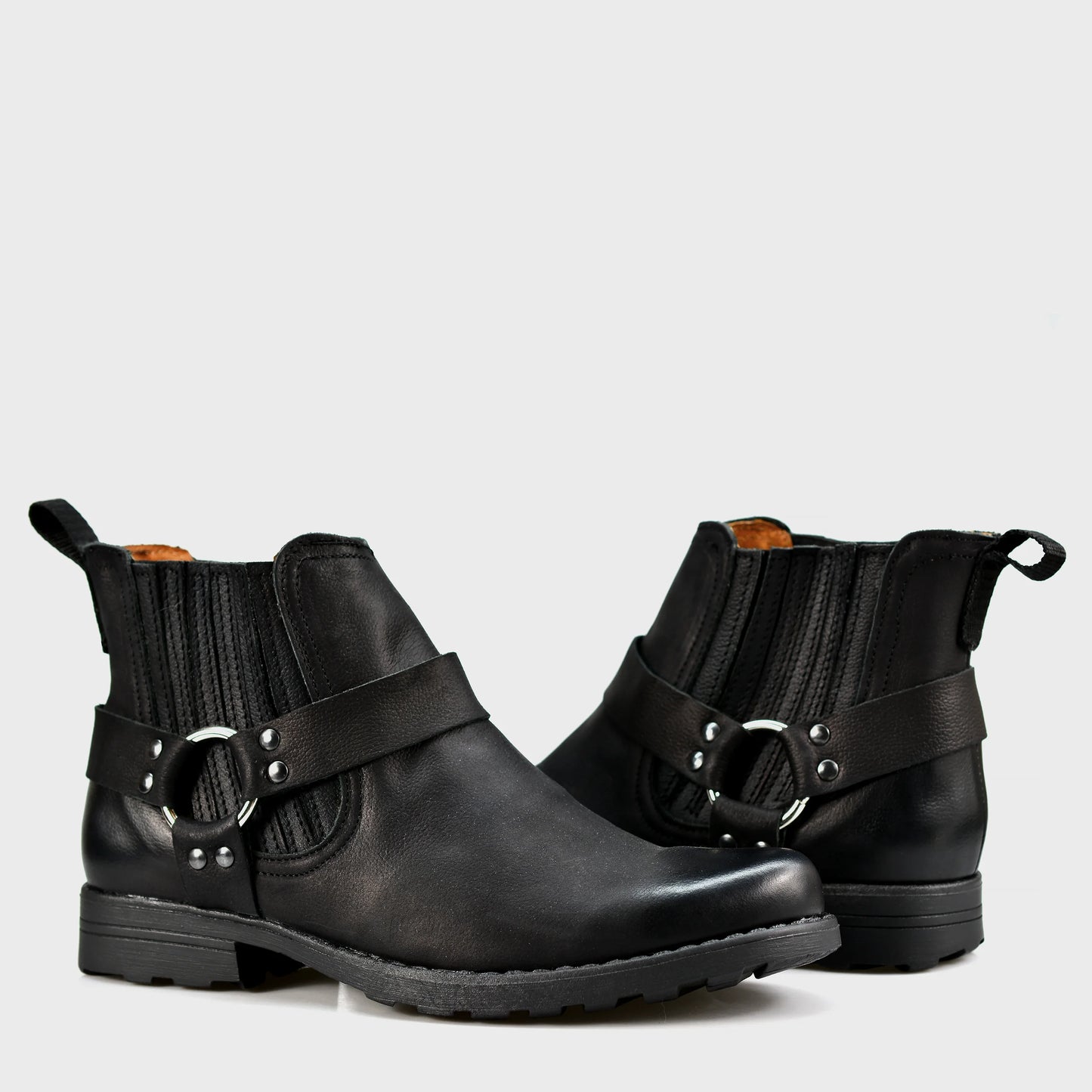 Pánské kožené boty Aston – ručně šité černé kowbojské boty | KarolShoes