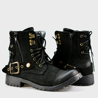 Black Leather Women’s Ankle Boots – Elira | KarolShoes