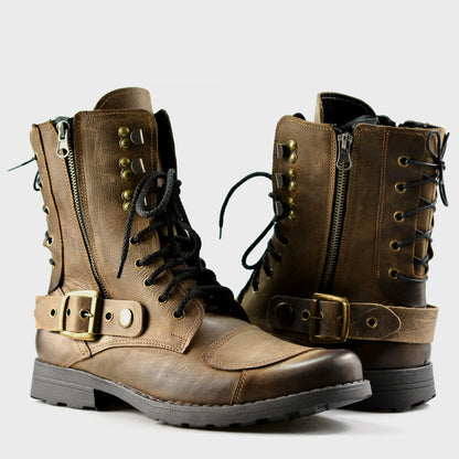 Motocyklové boty All Ride Sonny Hnědé – ručně šité z italské kůže | KarolShoes