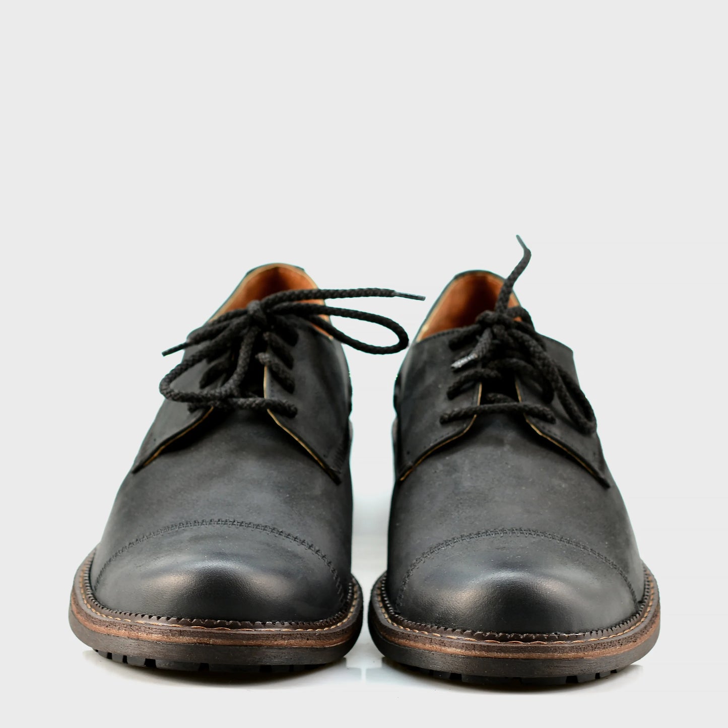 Pánské kožené derby polobotky Mauro – ručně šité | KarolShoes