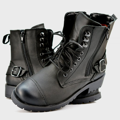 Dámské kotníkové boty Alexa – ručně šité z černé italské kůže | KarolShoes