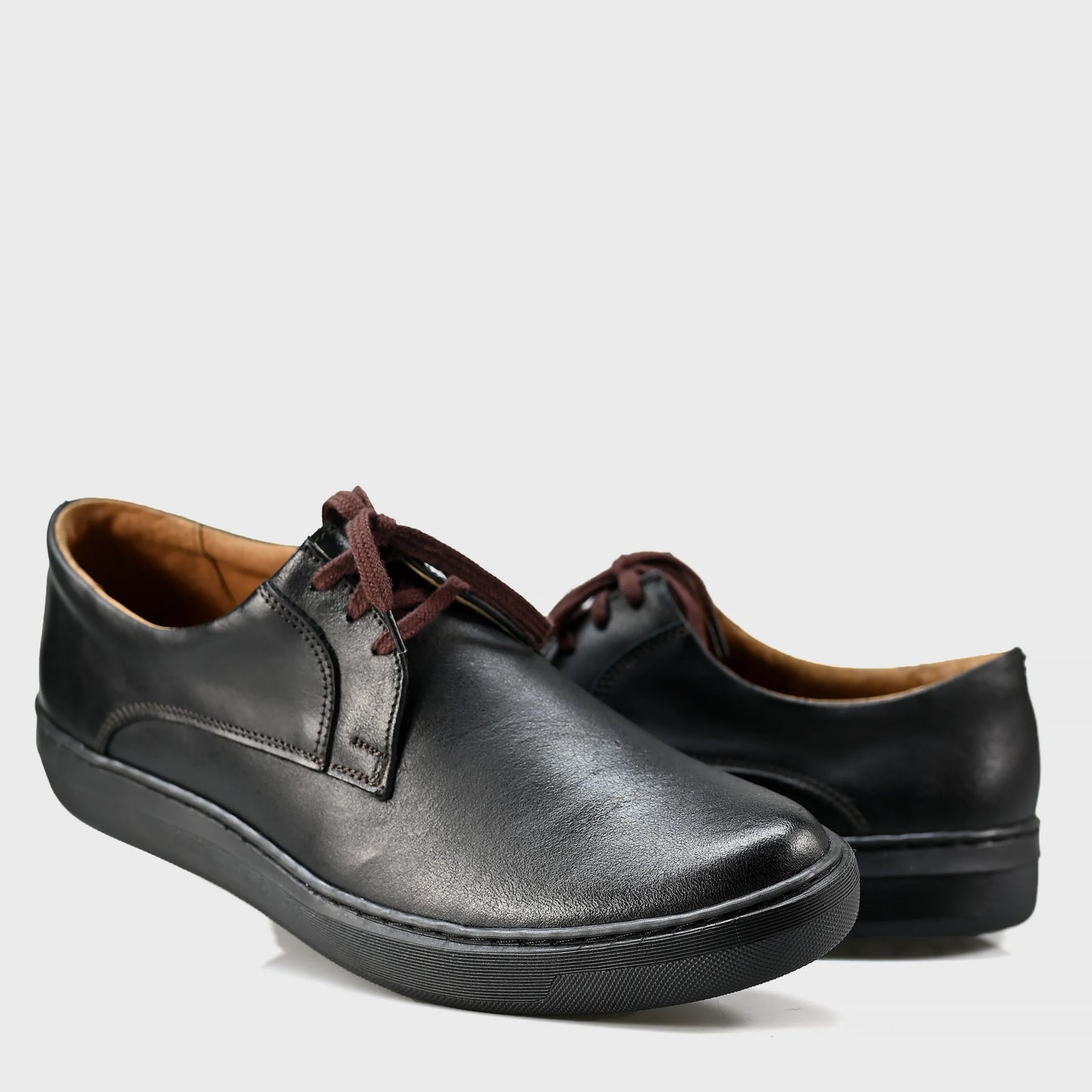 Black Leather Men’s Casual Shoes – Luca | KarolShoes