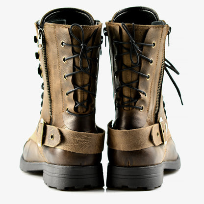 Motocyklové boty All Ride Sonny Hnědé – ručně šité z italské kůže | KarolShoes