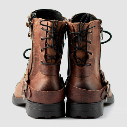 Handmade Brown Leather Men’s Boots – Maron | KarolShoes