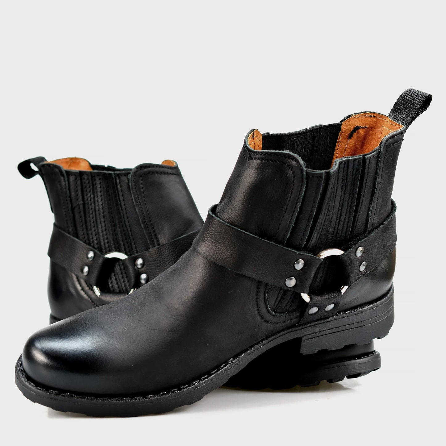 Pánské kožené boty Aston – ručně šité černé kowbojské boty | KarolShoes