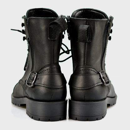 Dámské kotníkové boty Alexa – ručně šité z černé italské kůže | KarolShoes