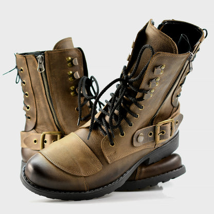 Motocyklové boty All Ride Sonny Hnědé – ručně šité z italské kůže | KarolShoes