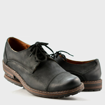 Pánské kožené derby polobotky Mauro – ručně šité | KarolShoes