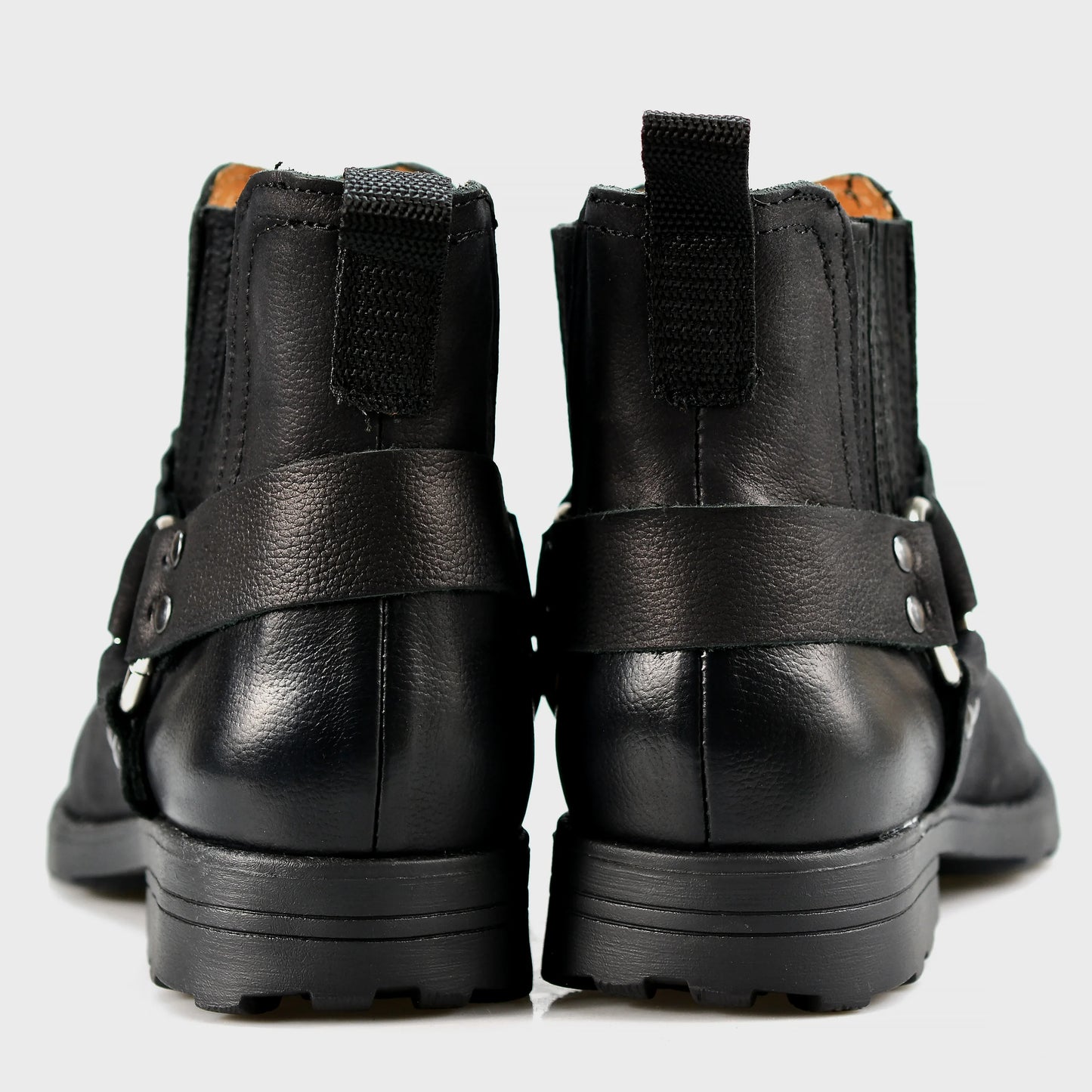 Pánské kožené boty Aston – ručně šité černé kowbojské boty | KarolShoes